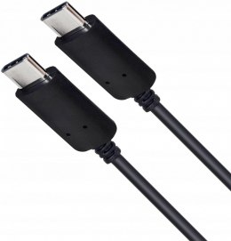 Kabel USB C - USB C 3m silikonowy czarny 2.0