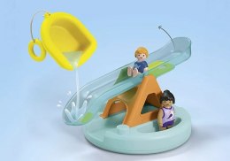 Zestaw z figurkami Junior Aqua 71 687 Pływająca wyspa ze zjeżdżalnią