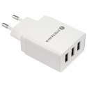 Ładowarka sieciowa 3x USB 3,4A Iq smart charging Biała