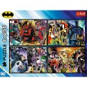 Puzzle 4x250 elementów Batman w akcji