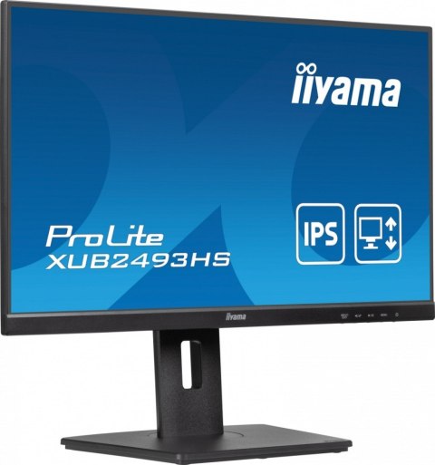 Monitor ProLite 23.8 cala XUB2493HS-B6 A, IPS, HDMI, DP, 2x2W, HAS, 300cd/m2, obrót stopy 120 stopni Monitor ProLite 23.8 cala XUB2493HS-B6 A, IPS, HDMI, DP, 2x2W, HAS, 300cd/m2, obrót stopy 120 stopni