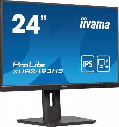 Monitor ProLite 23.8 cala XUB2493HS-B6 A, IPS, HDMI, DP, 2x2W, HAS, 300cd/m2, obrót stopy 120 stopni Monitor ProLite 23.8 cala XUB2493HS-B6 A, IPS, HDMI, DP, 2x2W, HAS, 300cd/m2, obrót stopy 120 stopni