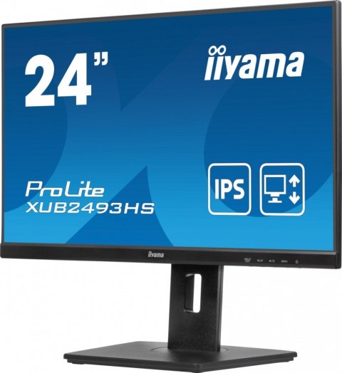 Monitor ProLite 23.8 cala XUB2493HS-B6 A, IPS, HDMI, DP, 2x2W, HAS, 300cd/m2, obrót stopy 120 stopni Monitor ProLite 23.8 cala XUB2493HS-B6 A, IPS, HDMI, DP, 2x2W, HAS, 300cd/m2, obrót stopy 120 stopni