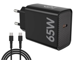 Zasilacz PD65W USB-C uniwersalny do notebooków, smartfonów, tabletów, power banków oraz innych urządzeń z gniazdem zasilającym U