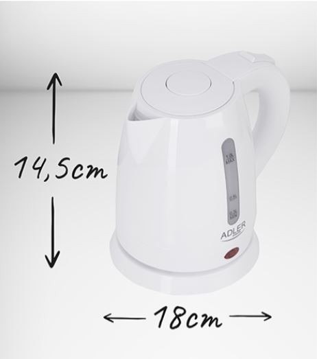 Czajnik 1,0l biały AD 1272 Czajnik 1,0l biały AD 1272