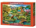 Puzzle 2000 elementów Wiejski domek z końmi