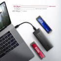 EEM2-GTS2 Obudowa zewnętrzna aluminiowa bezśrubowa USB-C 3.2 Gen 2 M.2 NVMe & SATA SSD + USB-A - USB-C redukcja