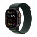 Watch Ultra 2 GPS + Cellular, koperta 49 mm z tytanu w kolorze czarnym z opaską Alpine M w kolorze ciemnozielonym