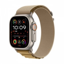 Watch Ultra 2 GPS + Cellular, koperta 49 mm z tytanu w kolorze naturalnym z opaską Alpine L w kolorze beżowym