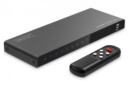 Przełącznik/Switch 4K HDMI 5x1, 60Hz HDCP 2.3, pilot, Czarny