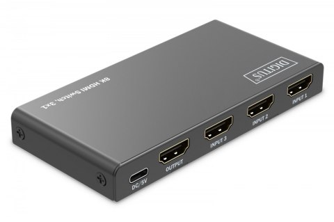 Przełącznik/Switch 8K HDMI 3x1, 60Hz (4:4:4), HDR, HDCP 2.3, pilot, Czarny Przełącznik/Switch 8K HDMI 3x1, 60Hz (4:4:4), HDR, HDCP 2.3, pilot, Czarny