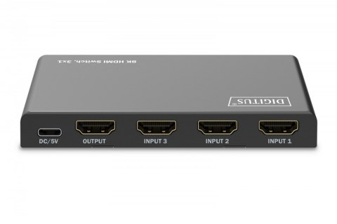 Przełącznik/Switch 8K HDMI 3x1, 60Hz (4:4:4), HDR, HDCP 2.3, pilot, Czarny Przełącznik/Switch 8K HDMI 3x1, 60Hz (4:4:4), HDR, HDCP 2.3, pilot, Czarny