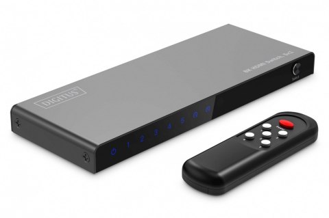 Przełącznik/Switch 8K HDMI 5x1, 60Hz (4:4:4), HDR, HDCP 2.3, pilot, Czarny Przełącznik/Switch 8K HDMI 5x1, 60Hz (4:4:4), HDR, HDCP 2.3, pilot, Czarny