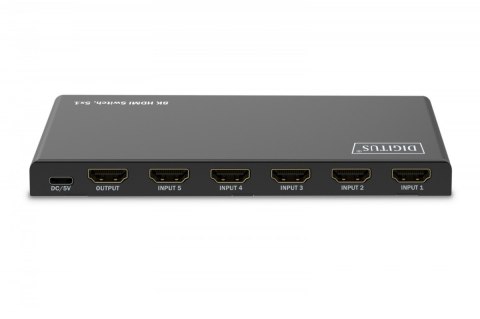 Przełącznik/Switch 8K HDMI 5x1, 60Hz (4:4:4), HDR, HDCP 2.3, pilot, Czarny Przełącznik/Switch 8K HDMI 5x1, 60Hz (4:4:4), HDR, HDCP 2.3, pilot, Czarny