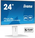 Monitor 24 cale XUB2497HSN-W2 IPS, USB-C Dock, HDMI, DP, 300cd, Pivot, HAS, biały /5y/