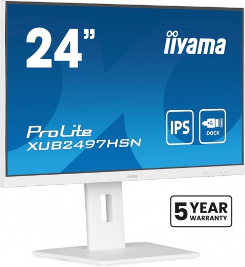 Monitor 24 cale XUB2497HSN-W2 IPS, USB-C Dock, HDMI, DP, 300cd, Pivot, HAS, biały /5y/ Monitor 24 cale XUB2497HSN-W2 IPS, USB-C Dock, HDMI, DP, 300cd, Pivot, HAS, biały /5y/
