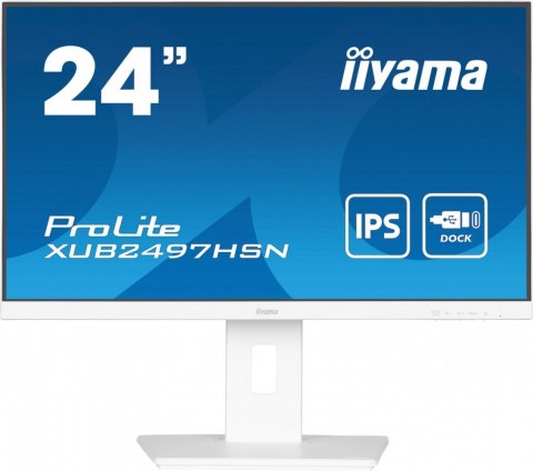 Monitor 24 cale XUB2497HSN-W2 IPS, USB-C Dock, HDMI, DP, 300cd, Pivot, HAS, biały /5y/ Monitor 24 cale XUB2497HSN-W2 IPS, USB-C Dock, HDMI, DP, 300cd, Pivot, HAS, biały /5y/