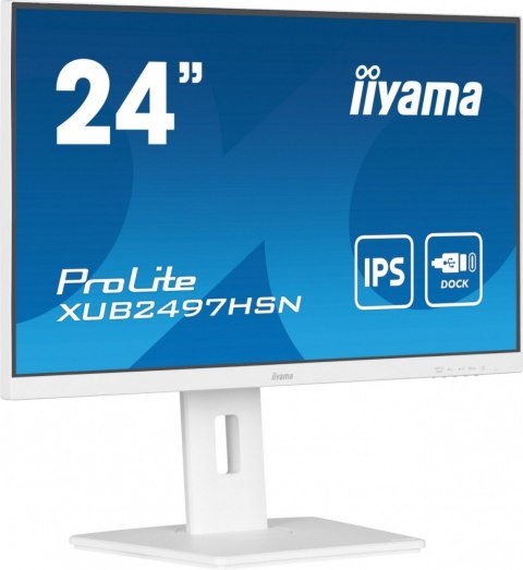 Monitor 24 cale XUB2497HSN-W2 IPS, USB-C Dock, HDMI, DP, 300cd, Pivot, HAS, biały /5y/ Monitor 24 cale XUB2497HSN-W2 IPS, USB-C Dock, HDMI, DP, 300cd, Pivot, HAS, biały /5y/