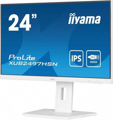 Monitor 24 cale XUB2497HSN-W2 IPS, USB-C Dock, HDMI, DP, 300cd, Pivot, HAS, biały /5y/ Monitor 24 cale XUB2497HSN-W2 IPS, USB-C Dock, HDMI, DP, 300cd, Pivot, HAS, biały /5y/