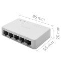 SWITCH przełącznik sieciowy 5 x port RJ45 | 1000Mbps | Fast Ethernet | LAN