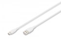 Kabel zasilający silikonowy USB-A - USB-C, USB 2.0 60W, 1m Biały