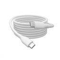 Kabel zasilający silikonowy USB-C - USB-C, USB 2.0 60W, 0,5m Biały