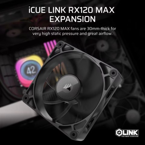 Wentylator iCUE LINK RX120 MAX 120mm Single Fan Wentylator iCUE LINK RX120 MAX 120mm Single Fan