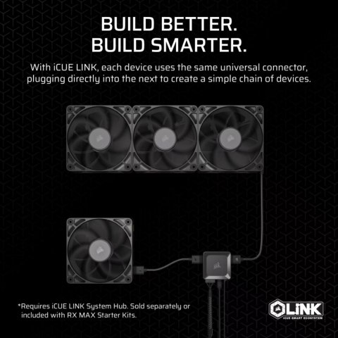 Wentylator iCUE LINK RX120 MAX 120mm Single Fan Wentylator iCUE LINK RX120 MAX 120mm Single Fan