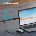 Stacja dokująca podróżna USB Typ C 7-portów HDMI 4K/60Hz PD 3.0