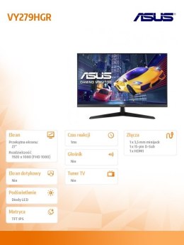 Monitor 27 cali VY279HGR IPS HDMI 120Hz FHD