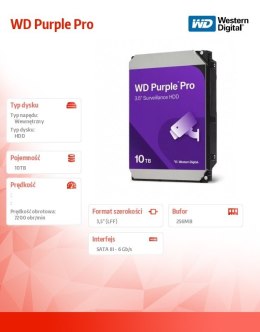 Dysk twardy Purple Pro 10TB 3,5 256MB SATAIII