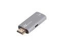 Adapter HDMI(M)-Displayport(F)4K srebrny