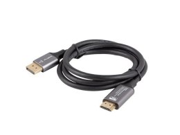 Kabel Displayport(M)-HDMI(M) 1M 4K czarno-srebrny