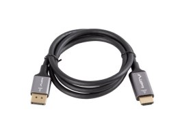 Kabel Displayport(M)-HDMI(M) 1M 4K czarno-srebrny