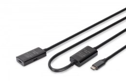 Kabel przedłużający aktywny USB-C - USB-C, USB 3.2 Gen1, 5Gbps, 10m