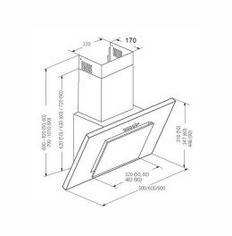 Okap AKPO WK-4 NERO 2.0 60 BIAŁY T300 Liniowy LED/Siłownik