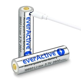 EVERACTIVE AKUMULATOR EVERACTIVE 18650 3,7V LI-ION 2600MAH MICRO USB Z ZABEZPIECZENIEM BOX EV18650-26M