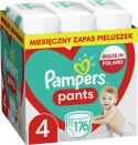 PAMPERS Pieluchomajtki MTH Rozm 4, 9-15kg, 176szt