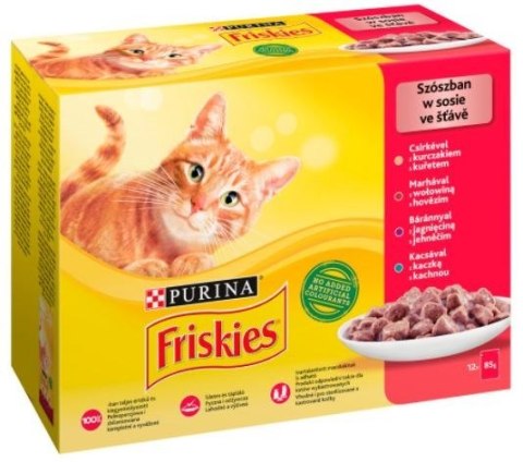 Friskies Mix mięsny - mokra karma dla kota - 12 x 85 g