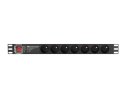 LANBERG LISTWA ZASILAJĄCA RACK PDU PRO 19" (1U, 16A, 7X 230V PL, 2M, CZARNA) PDU-PRO-07E-0200-BK