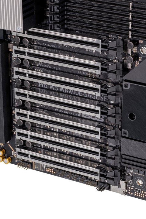 Płyta główna Asus Pro WS WRX90E-SAGE SE 1x sTR5 AMD ryzen Threadripper PRO 7000 SoC (8x DIMM, 4x SATA, 2x SlimSAS, 4xM.2, 2x10Gb Płyta główna Asus Pro WS WRX90E-SAGE SE 1x sTR5 AMD ryzen Threadripper PRO 7000 SoC (8x DIMM, 4x SATA, 2x SlimSAS, 4xM.2, 2x10Gb