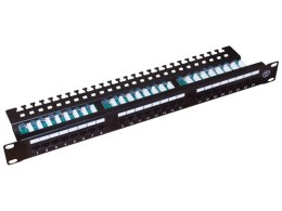 Patch panel A-LAN z półką, czarny PK013 (1U; 19