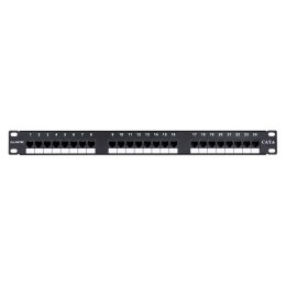 Q-LANTEC Patch panel UTP kat.6, 24 porty złącza LSA 1U