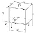 Szafka nocna HOLE 2szt. 44x40,5xH53,5 czarny mat