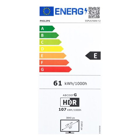 Telewizor Philips 55PUS7009/12 LED 55'' 4K Ultra HD Titan OS Dolby Atmos Czarny Telewizor Philips 55PUS7009/12 LED 55'' 4K Ultra HD Titan OS Dolby Atmos Czarny