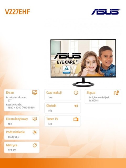 Monitor 27 cali VZ27EHF Monitor 27 cali VZ27EHF