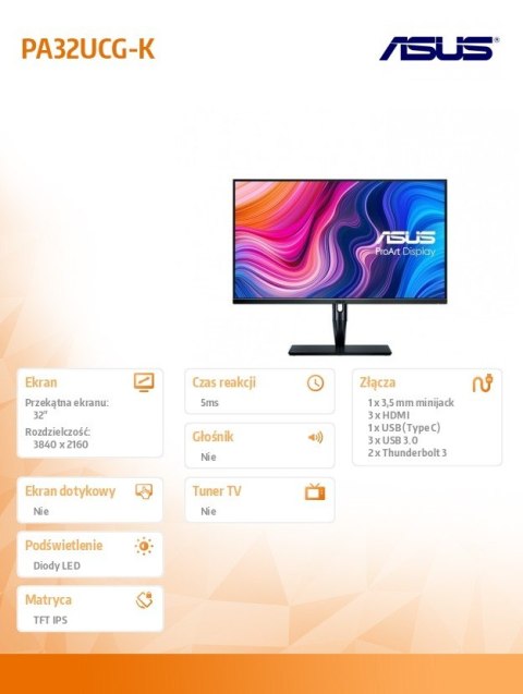 Monitor 32 cale PA32UCG-K Monitor 32 cale PA32UCG-K
