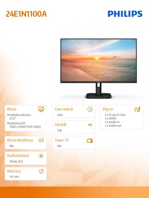 Monitor 24E1N1100A IPS 23.8 cala 100Hz HDMI Monitor 24E1N1100A IPS 23.8 cala 100Hz HDMI