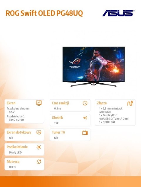 Monitor 47,5 cali PG48UQ Monitor 47,5 cali PG48UQ