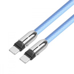 Kabel 2w1 USB C smycz 1m błękitny